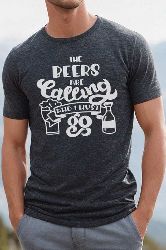 Cali Boutique Father's Day Gifts Beers are Calling Graphic Tee - Men Shirts | MENLL